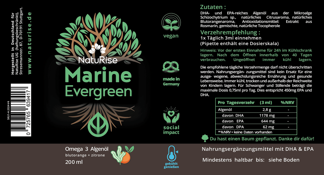 Omega 3 Algenöl (rabattiert)